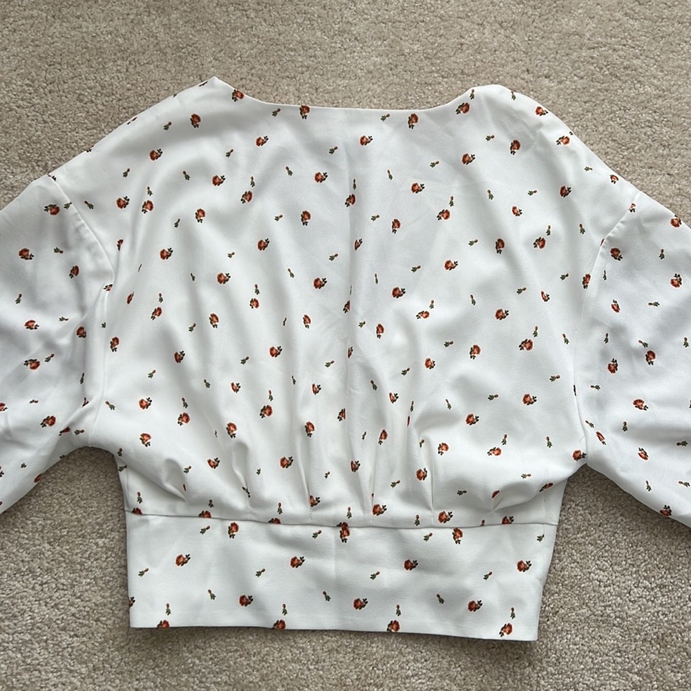 Backyard Roses by Tess Christine Alex Button Front Rose Top - Picture 5 of 15